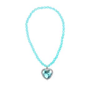 Collana con Perline per Bambina Stile Cartone Animato, Collana con Cuore in Cristallo e Diamante, Collana per Bambini Tema <span class=keywords><strong>Frozen</strong></span> - Product Image 5