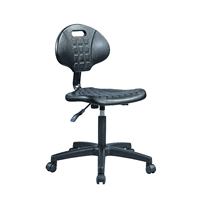 Chaise de laboratoire industrielle ESD de haute qualité en mousse PU noire pivotante antistatique réglable en hauteur