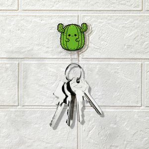 Gancho de pared transparente de acrílico con diseño de dibujos animados, sin costuras, para cocina, baño, manualidades de plástico, personalizable, venta al por mayor - Product Image 5