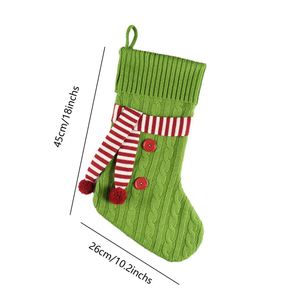 <b>Large</b> Rattan Christmas and Halloween Gift Bag Decorative Candy Bag with <b>Scarf</b> and Stocking - Product Image 1