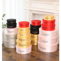 Grande boîte en forme ronde xxl de 99 roses, 10 tailles, noir, rose, rouge, argent, extra large, boîte-cadeau de fleur de rose, 10 ensembles de 2