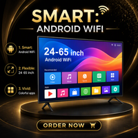 Televisor Inteligente LED Android con WiFi, Pantalla LCD de 24-65 Pulgadas, 1080P, Pantalla Ancha para el Hogar y Hoteles