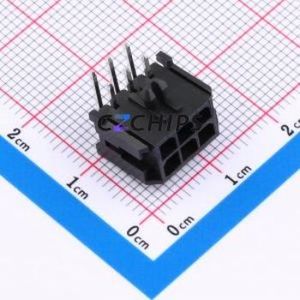 X3025WR-2x03-46SN Wire-to-Board Pin Header Bent Lead Through Hole,P=3mm Connector 2x3P 3mm Right Angle Insert 6P - Product Image 1