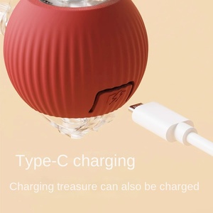 Bola de silicona resistente a mordeduras recargable por USB, juguete de movimiento interactivo inteligente para mascotas, suministro divertido de tamaño pequeño para niños, gatos y perros - Product Image 4