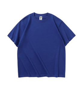 T-shirt da uomo estiva in cotone puro lavorato a maglia da 280g, traspirante, oversize, girocollo, a maniche corte, unisex - Product Image 2