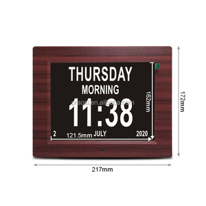 Pros Alarms Dementia <strong>Clock</strong> <strong>Large</strong> 8" <strong>Wall</strong> Digital Calendar Day <strong>Clock</strong> for Vision Impaired Elderly Memory Loss With Weather Report - Product Image 6