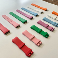 Bracelet de montre de luxe multicolore, doux et respirant, pour femmes, 007 0701 0702, en fluororubber importé