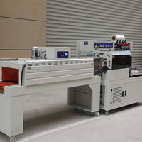 Machine d'emballage automatique sous film rétractable pour boîtes cosmétiques, bouteilles, aliments, cadeaux, savons, avec scelleuse tunnel en L et film thermorétractable