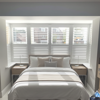 Panneaux de persiennes horizontales en PVC blanc lisse pour portes coulissantes et volets de plantation, pour usage extérieur et en cuisine (vente en gros)