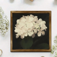 Cadre photo en bois style peinture à l'huile rétro, motifs variés au choix, pour décoration intérieure, artisanat et portraits
