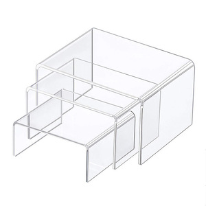 Yun Zhuo Acrylic Tiered Display Rack <b>3</b> Tier Rectangular Standing Type Cosmetic Storage Shelf Bathroom Minimalist Design - Product Image 2