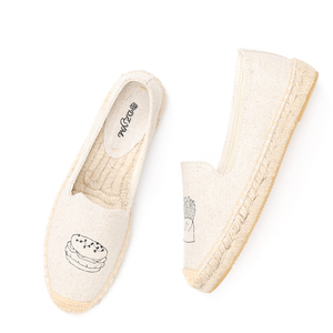 <span class=keywords><strong>Espadrilles</strong></span> en toile pour femmes, bout fermé, à enfiler, chaussures décontractées, brodées, en lin, semelle plate, respirantes, antidérapantes, printemps-été - Product Image 3