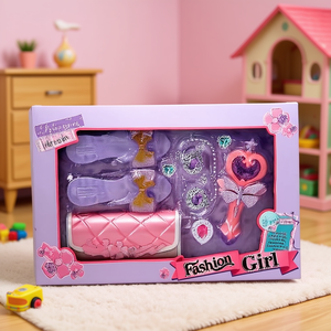 Fashion Girl Accessory Storage Bag Set Plastic Dress Up Toys For Kids 4-6Y - Product Image 2