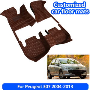 Tapis de sol de voiture personnalisé pour conduite à gauche, imperméable, durable, pour <span class=keywords><strong>Peugeot</strong></span> <span class=keywords><strong>307</strong></span> 2004-2013 - Product Image 2