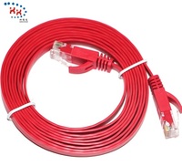 Cable de Red Plano de Diferentes Longitudes (1ft 12in) XXD OEM, Súper Suave, Pasa Pruebas de Canal, Cat5e Cat6 Rj45, Cable Ethernet Colorido