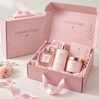 Boîte d'expédition mate de luxe personnalisée en carton ondulé avec poignée pour cosmétiques et cadeaux