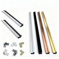 Profilé de miroir pleine longueur en aluminium 6063 moderne, pour miroir sur pied ou mural, idéal pour chambre et dressing
