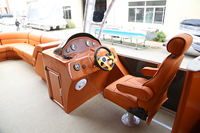 Kinlife Bateau ponton à deux étages fabriqué en usine, croisière de luxe de 20 passagers avec auvent, toilettes et cuisine à vendre