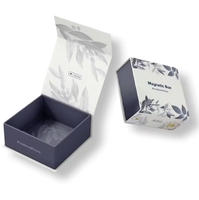 Boîtes en carton d'emballage pliable rigide personnalisé de luxe en gros grand couvercle magnétique boîte cadeau magnétique pliable à rabat blanc noir