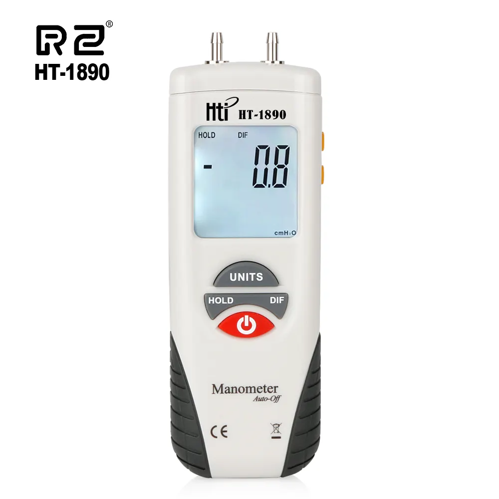NEU HT-1890 Digital Manometer Luftdruck messer Luftdruck Differential Manometer Kit 55 H2O bis 55 H2O Data Hold Medidor Presion