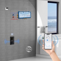 Fabricant à pas de luxe OEM ODM WiFi APP ensemble de douche numérique mitigeur salle de bain thermostatique système de commande de douche dissimulée
