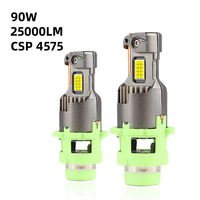 Bombillas LED Serie D de 90W y 25000LM, Sin Errores Canbus, D1S D2S D3S D4S, Faros Delanteros LED para Automóviles