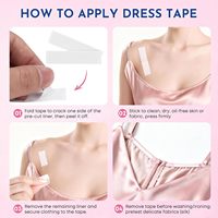 Ruban double face auto-adhésif pour soutien-gorge Vêtements Robe Chemise Autocollant secret Ruban de lingerie transparent Anti-nu Invisible Poitrine Patch
