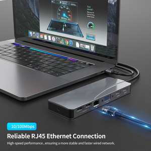 Penjualan terlaris 100Mbps Gigabit Dual hd-mi i7 Cpu 100W USB Tipe C stasiun dok untuk <span class=keywords><strong>DELL</strong></span> HP Nintendo Lenovo Macbook - Product Image 5