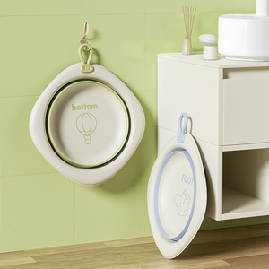 Bassin de lavage pliable en plastique, gain de place, portable, pour la maison, les voyages, le <span class=keywords><strong>camping</strong></span> en plein air, les soins de bébé - Product Image 2