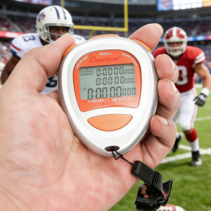 <span class=keywords><strong>Cronómetro</strong></span> Deportivo Digital Profesional de 3 Filas LCD, Resistente al Agua, con Memoria para un Máximo de 300 Vueltas, Temporizador Electrónico para Correr y Hacer Ejercicio - Product Image 1