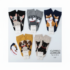 Cartone animato donna calze da barca 10 stili in una scatola ricamata con stampa animalier leggero traspirante lunghezza alla caviglia Design personalizzato Logo - Product Image 1