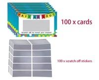 Tarjetas de rascar personalizadas Muestra gratis Tarjetas de rascar de negocios Billetes de lotería Tarjetas de ganar Rascar para revelar su recompensa - Product Image 6