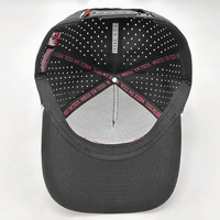 Gorras de Golf Personalizadas al por Mayor OEM, Gorra de Béisbol de 5 Paneles de Poliéster con Logotipo Bordado, Orificios Cortados con Láser, Cuerda, Gorra Deportiva Impermeable