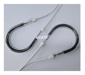 100mm 220V 900W en forma de pera pequeño calentador solar lámpara de calefacción tubo de fibra de carbono accesorios de anillo de estufa eléctrica infrarroja - Product Image 1