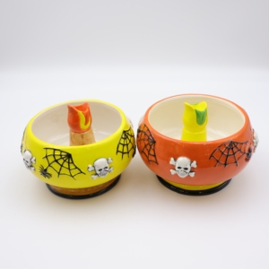 Tùy chỉnh thiết kế barware gốm Halloween kỳ nghỉ nổi <span class=keywords><strong>skull</strong></span> chia sẻ Bát trang trí xã sứ Tiki núi lửa bát - Product Image 6