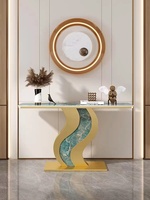 Meuble d'entrée moderne et simple, table de console en métal pour hall d'hôtel ou entrée de maison