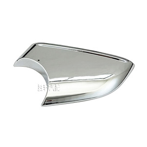 Tesla Model X Rearview Mirror Bottom Cover <b>Chrome</b> 2016-2023 Full Set Plastic Mirror Base Cover - Product Image 2