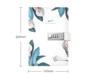 Carnet personnel secret en cuir PU A5 2026, journal relié rigide avec serrure à code, classeur budgétaire pour l'école ou en cadeau - Product Image 4