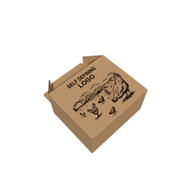 Boîte en carton ondulé avec logo imprimé, boîte à nourriture pour poulets, boîtes en carton pour fruits, emballage cadeau avec poignée