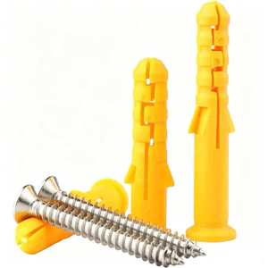 Tassello a muro in plastica PE gialla con vite autofilettante a testa svasata Phillips in acciaio inossidabile <span class=keywords><strong>per</strong></span> decorazioni edili - Product Image 2