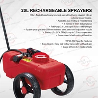 Pulvérisateur électrique de jardin Rechargeable, livraison gratuite, 20l, avec roulettes, 12V, chariot