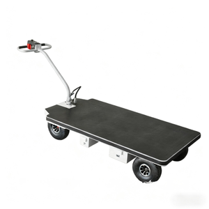 400W 모터 구동 전기 핸드 트럭 500kg 중량 용량 전기 플랫폼 트롤리 건설 현장 운송 - Product Image 6