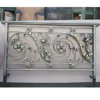 Balustrades d'hôpital, main courante murale, design simple estampé à la machine, main courante d'escalier, fleurs en fer forgé, ornements de portail en fer