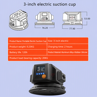Ventouse électrique intelligente ronde ovale de 3 pouces, support de caméra photographique à ventouse électrique, filetage 1/4 " M6 pour toit ouvrant de voiture