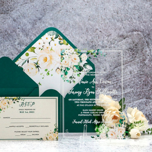 Carte d'invitation <span class=keywords><strong>de</strong></span> <span class=keywords><strong>mariage</strong></span> en acrylique Design gravé <span class=keywords><strong>de</strong></span> luxe <span class=keywords><strong>transparent</strong></span> personnalisé pour les annonces <span class=keywords><strong>de</strong></span> fête <span class=keywords><strong>de</strong></span> décoration d'événement nuptiale moderne - Product Image 5