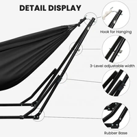 Hamac et chaise suspendue avec support pliable, ensemble de support de hamac portable à double usage pour hamacs d'intérieur et d'extérieur