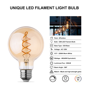 Dây Tóc Linh Hoạt Tự Làm Thiết Kế Mới 4W C35 <span class=keywords><strong>A60</strong></span> ST64 C35 G95 G125 T30 Bóng Đèn Dây Tóc Xoắn Ốc <span class=keywords><strong>LED</strong></span> Để Trang Trí Ngày Lễ - Product Image 4