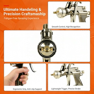 Pistolet à air pneumatique ROKO H-902 avec buse de 1,3/1,8 mm, gobelet de 600 ml, alimentation par gravité LVLP pour peinture transparente, certifié CE OEM - Product Image 4