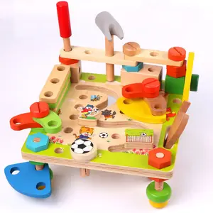 Toddler Hand Eye Coordination Exercise Disassembly Building Block Set Kids Early Education Tool Table Nut Assembly Toys For Boy