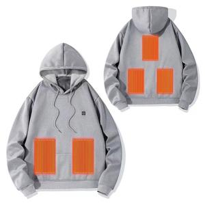 Men's USB Heated Sweatshirt Thermal <strong>Clothing</strong> Casual Smart Temperature Control Hooded Sweatshirt, Power Bank Purchased Separately - Product Image 4